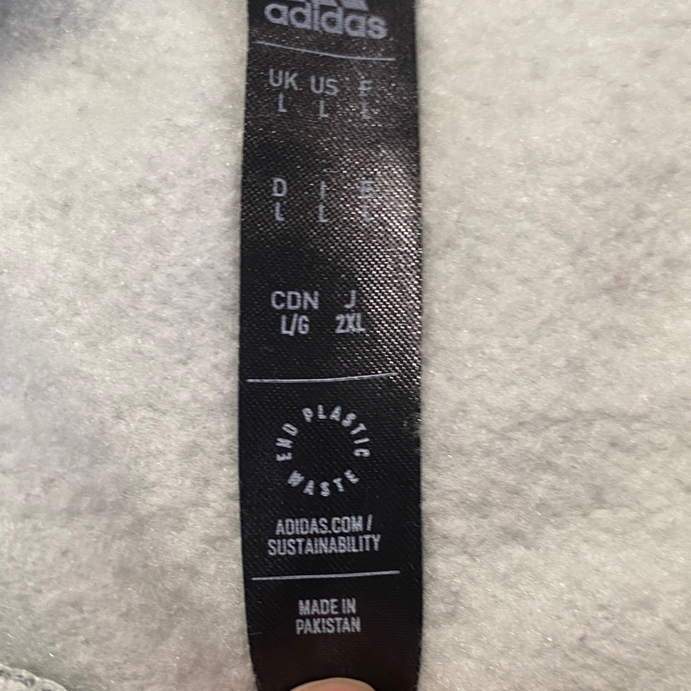 Adidas Gray Patterned Hoodie - Picture 2 of 8
